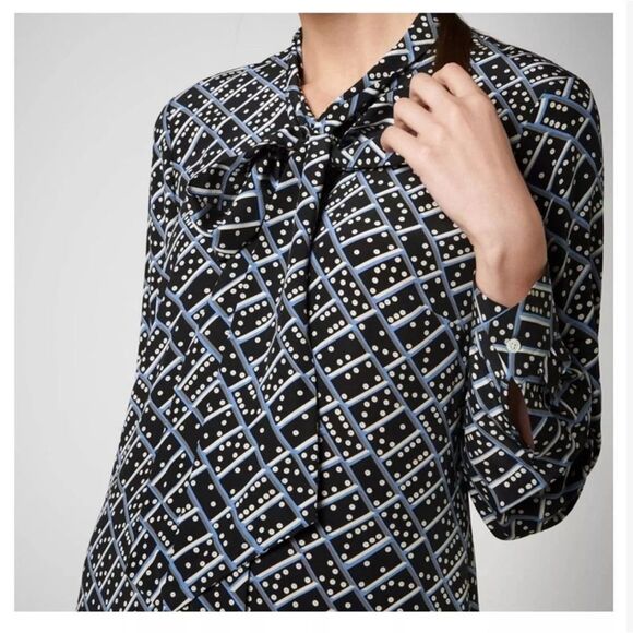 NWT L.K. Bennett London Domino Lotte Silk Dress size 4 - Picture 6 of 13